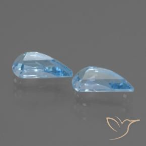 Gemas de Topacio Azul Suizo natural de 2.82 ct, Elegante, VVS-VS
