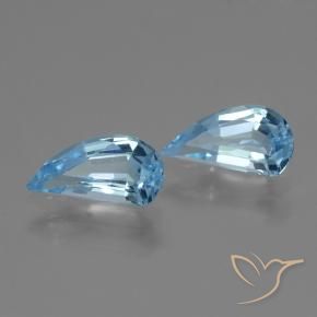 Gemas de Topacio Azul Cielo natural de 2.59 ct, Elegante, VVS-VS