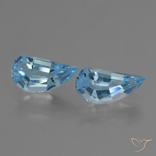 Gemas de Topacio Azul Cielo natural de 2.87 ct, Forma elegante, VVS-VS