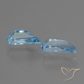 Gemas de Topacio Azul Cielo natural de 2.87 ct, Forma elegante, VVS-VS