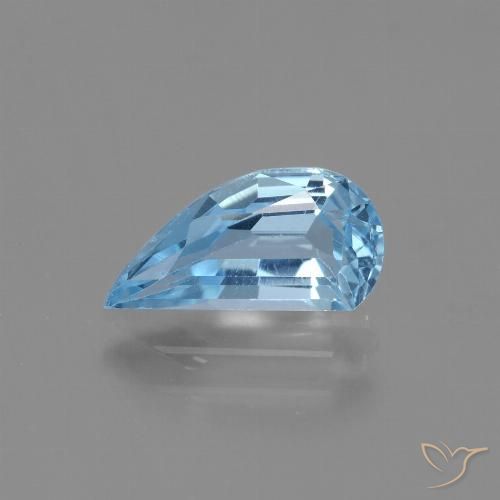 1.50ct Natural Azul Cielo Topacio, Elegante, VVS-VS