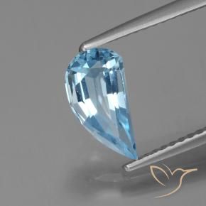 Topacio Azul Cielo natural de 1.50 ct, Elegante, VVS-VS