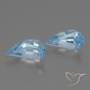 Gemas de Topacio Azul Suizo natural de 2.84 ct, Elegante, VVS-VS