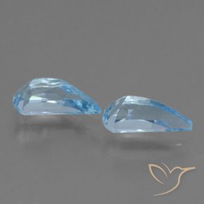 Gemas de Topacio Azul Suizo natural de 2.84 ct, Elegante, VVS-VS