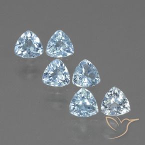 Gemas de Topacio Azul Cielo natural de 1.86 ct, Trillón, VVS-VS
