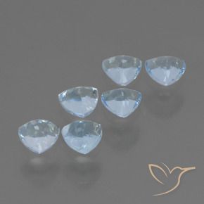 Gemas de Topacio Azul Cielo natural de 1.86 ct, Trillón, VVS-VS