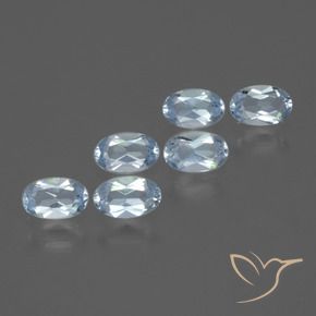Gemas de Topacio Azul Cielo natural de 1.66 ct, Ovalada, VVS-VS