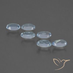 Gemas de Topacio Azul Cielo natural de 1.66 ct, Ovalada, VVS-VS