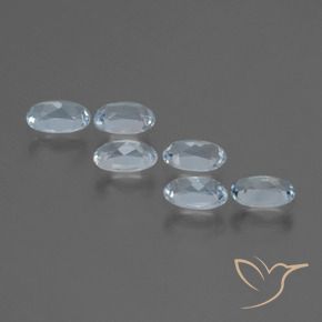 Gemas de Topacio Azul Cielo natural de 1.65 ct, Corte Óvalo, VVS-VS