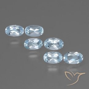 Gemas de topacio azul natural de 1,84 ct, corte óvalo, VS