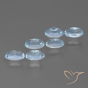 Gemas de topacio azul natural de 1,84 ct, corte óvalo, VS