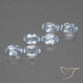 Gemas de Topacio Azul Cielo natural de 1.76 ct, Ovalada, VVS-VS