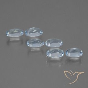 Gemas de Topacio Azul Cielo natural de 1.76 ct, Ovalada, VVS-VS