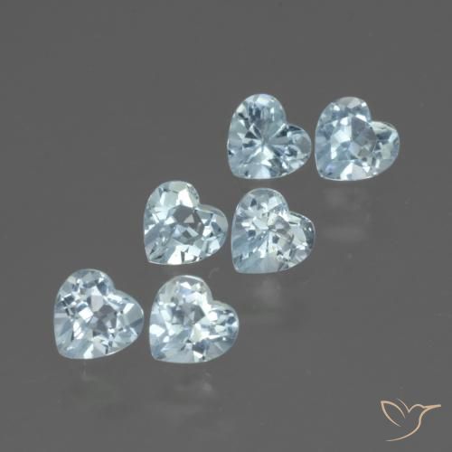 1.66ctw Natural Azul Cielo Topacio, Corazón, VS