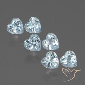 Gemas de Topacio Azul Cielo natural de 1.94 ct, Corazón, VS