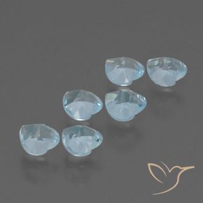 Gemas de Topacio Azul Cielo natural de 1.94 ct, Corazón, VS