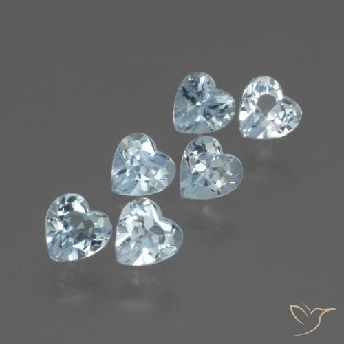 1.67ctw Natural Azul Cielo Topacio, Corazón, VS