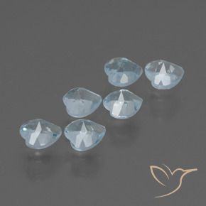 Gemas de Topacio Azul Cielo natural de 1.67 ct, Corazón, VS