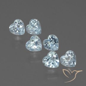 Gemas de Topacio Azul Cielo natural de 1.77 ct, Corazón, VS