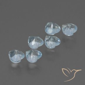Gemas de Topacio Azul Cielo natural de 1.73 ct, Corazón, VS