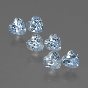Gemas de topacio azul natural de 1,94 ct, forma de corazón, VS