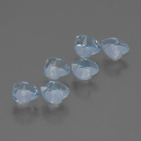 Gemas de topacio azul natural de 1,94 ct, forma de corazón, VS