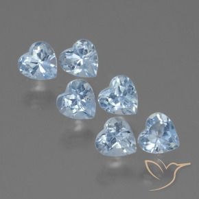 Gemas de Topacio Azul Cielo natural de 2.11 ct, Corazón, VS