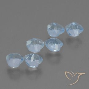 Gemas de Topacio Azul Cielo natural de 2.11 ct, Corazón, VS