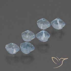 Gemas de topacio azul natural de 2,08 ct, forma de corazón, VS