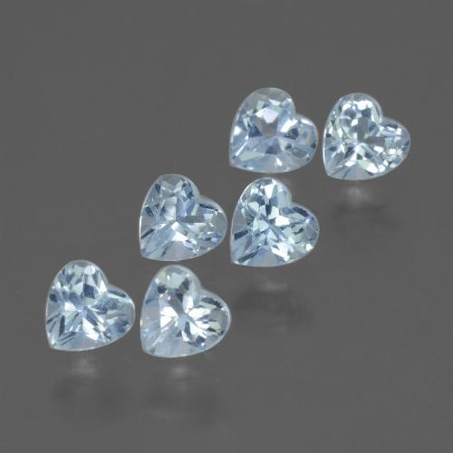 Gemas de Topacio Azul Cielo natural de 1.96 ct, Forma de corazón, VS