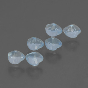 Gemas de Topacio Azul Cielo natural de 1.96 ct, Forma de corazón, VS