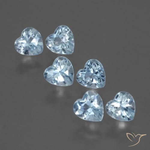 1.76ctw Natural Azul Cielo Topacio, Corazón, VS
