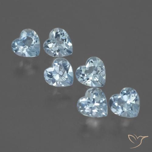 1.70ctw Natural Azul Cielo Topacio, Corazón, VS