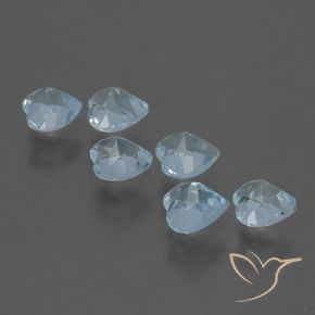 Gemas de Topacio Azul Cielo natural de 1.70 ct, Corazón, VS