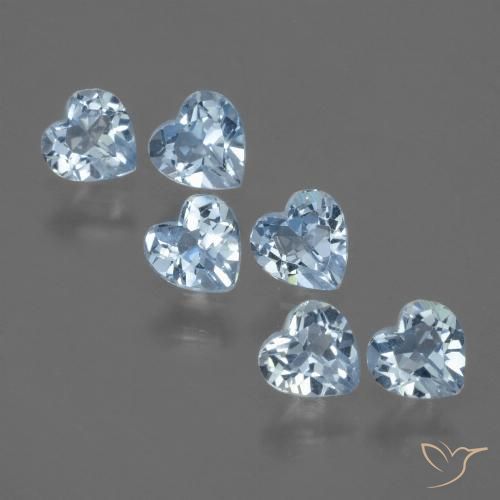 1.69ctw Natural Azul Cielo Topacio, Corazón, VS
