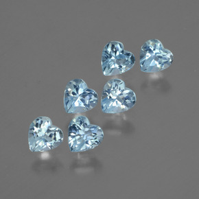 Gemas de Topacio Azul Cielo natural de 1.75 ct, Forma de corazón, VS