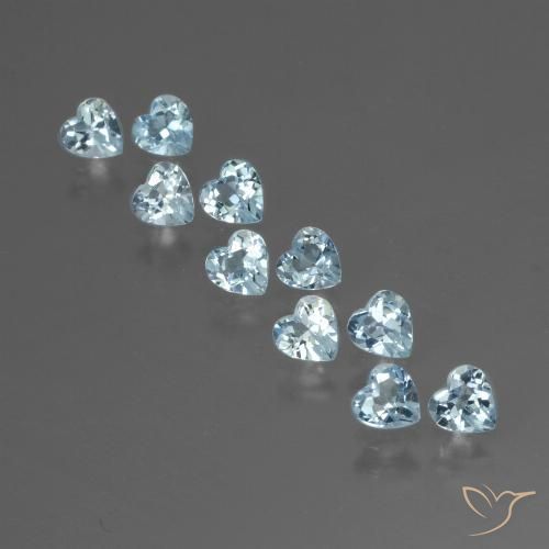 2.93ctw Natural Azul Cielo Topacio, Corazón, VS