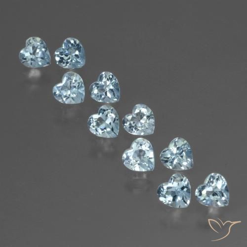 2.91ctw Natural Azul Cielo Topacio, Corazón, VS