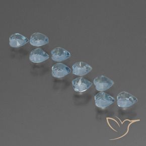 Gemas de Topacio Azul Cielo natural de 2.91 ct, Corazón, VS