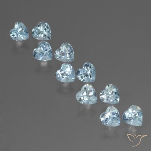 2.95ctw Natural Azul Cielo Topacio, Corazón, VS