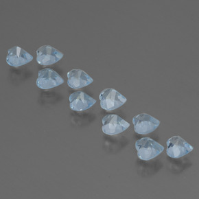 Gemas de Topacio Azul Cielo natural de 3.01 ct, Forma de corazón, VS