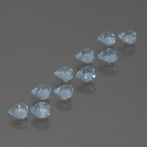Gemas de Topacio Azul Cielo natural de 2.65 ct, Forma de corazón, VS
