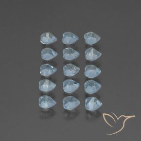 Gemas de Topacio Azul Cielo natural de 4.31 ct, Corazón, VS