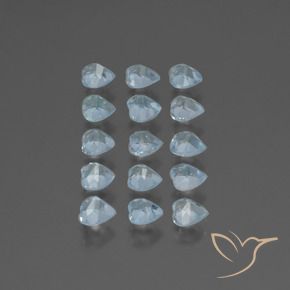 Gemas de Topacio Azul Cielo natural de 4.38 ct, Corazón, VS