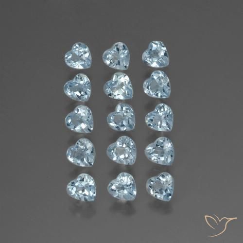 4.49ctw Natural Azul Cielo Topacio, Corazón, VS
