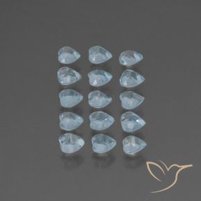 Gemas de Topacio Azul Cielo natural de 4.49 ct, Corazón, VS