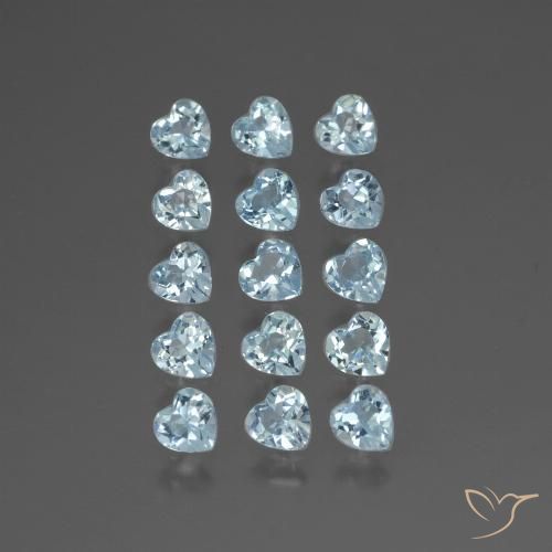 3.96ctw Natural Azul Cielo Topacio, Corazón, VS