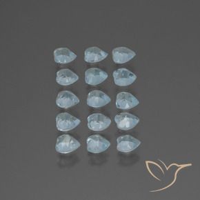 Gemas de Topacio Azul Cielo natural de 3.96 ct, Corazón, VS