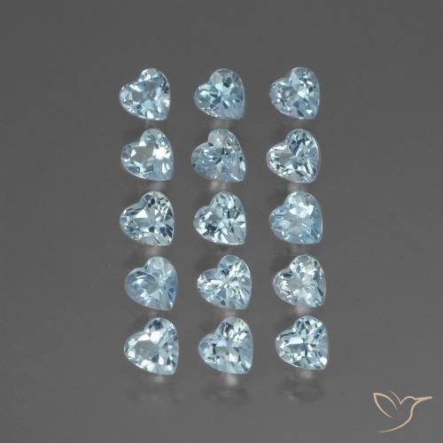 4.93ctw Natural Azul Cielo Topacio, Corazón, VS
