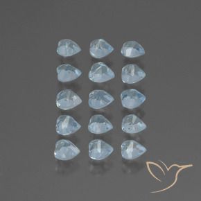 Gemas de Topacio Azul Cielo natural de 4.93 ct, Corazón, VS